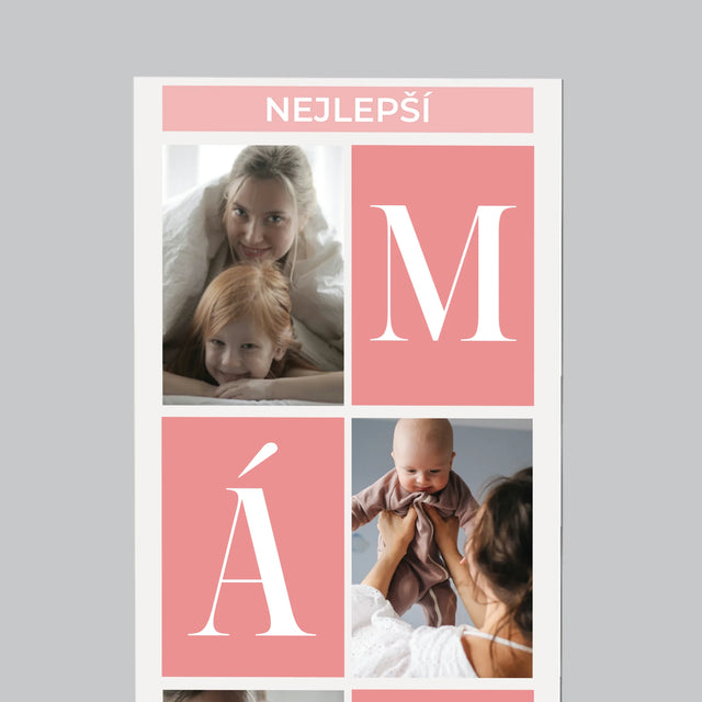 Fotokoláž: Nejlepší Máma Koláž - Magnet - Obdelník