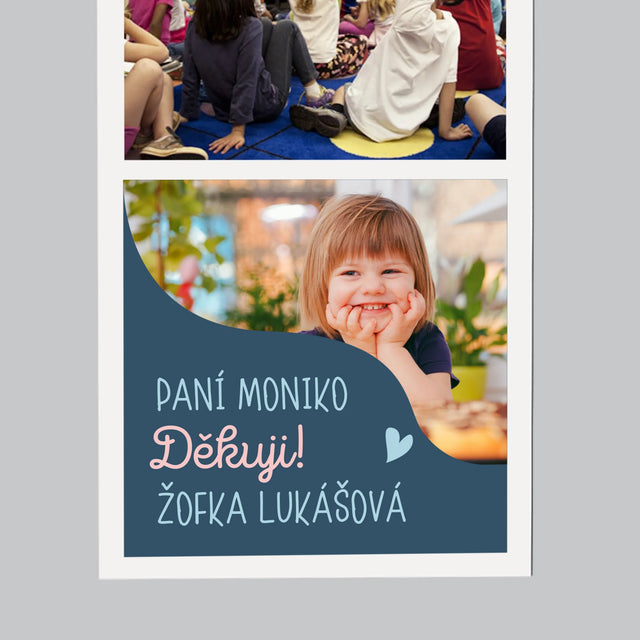 Fotka S Textem: Suvenýr Pro Učitelku Ve Školce - Magnet - Obdelník