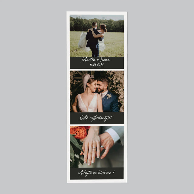 Fotka S Textem: Svatební Fotografie - Magnet - Obdelník