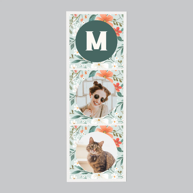 Fotokoláž: Květinový Monogram - Magnet - Obdelník