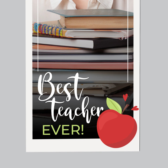 Fotka S Textem: Best Teacher Ever - Magnet - Obdelník