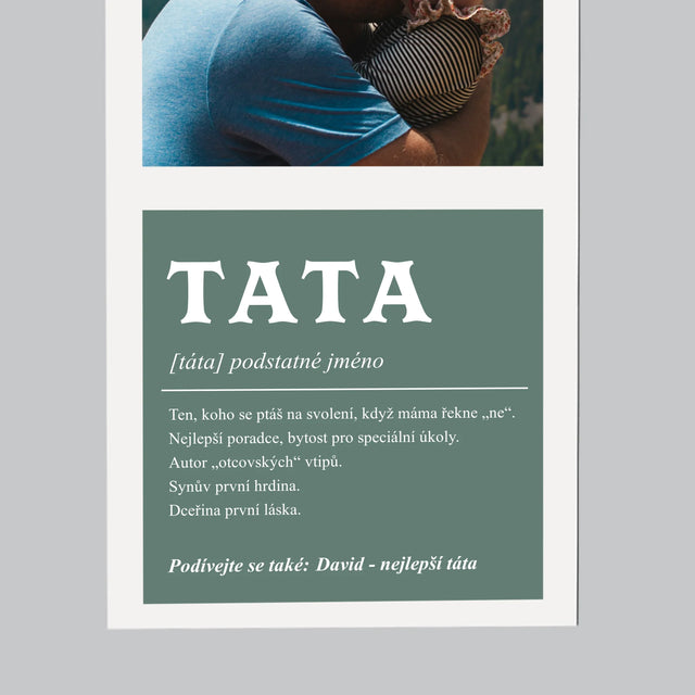 Fotka S Textem: Táta Definice - Magnet - Obdelník