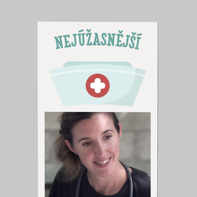 Fotokoláž: Nejúžasnější Zdravotní Sestra - Magnet - Obdelník