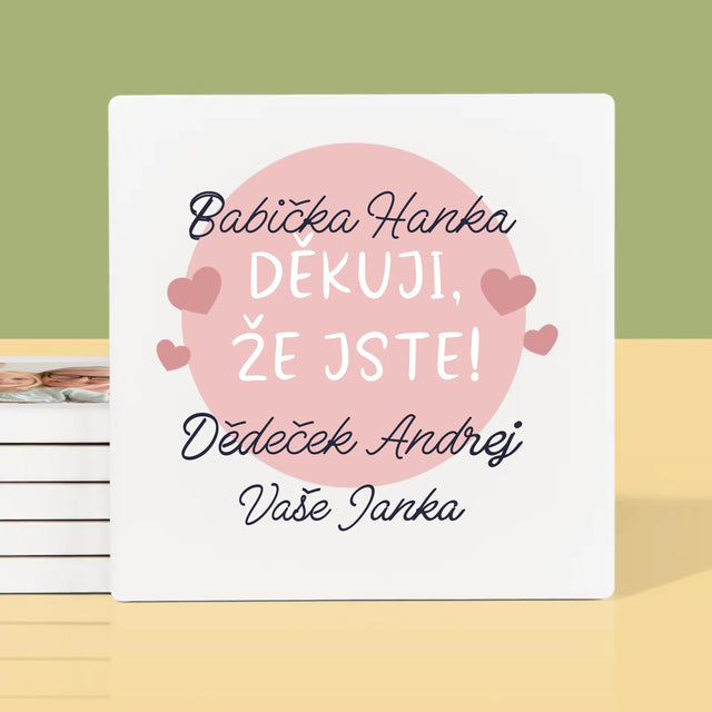 Fotka S Textem: Poděkování Pro Prarodiče - Podtácky Pod Hrnky
