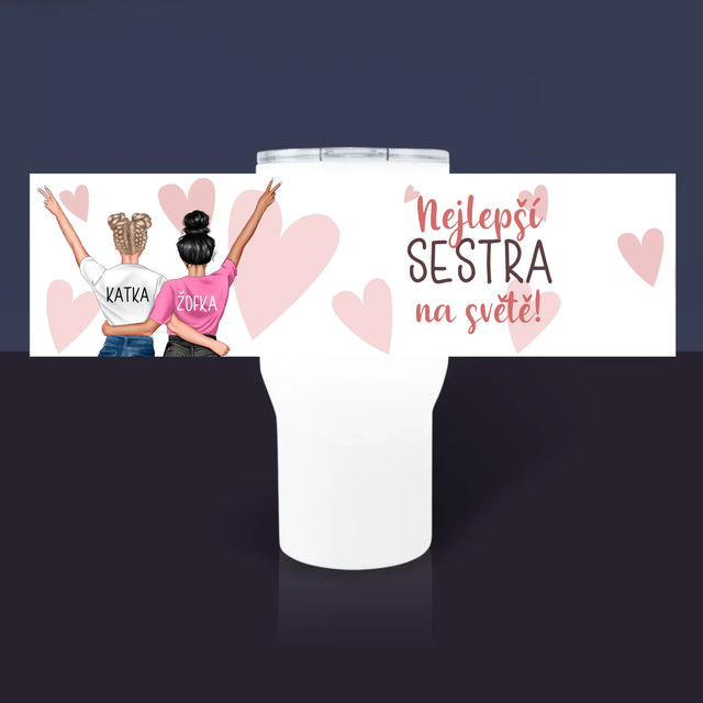 Designér Postav: Nejlepší Sestra Na Světě - Termohrnek Bílý