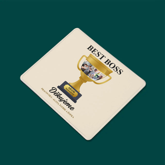 Fotokoláž: Best Boss Pohár - Podložka Pod Myš