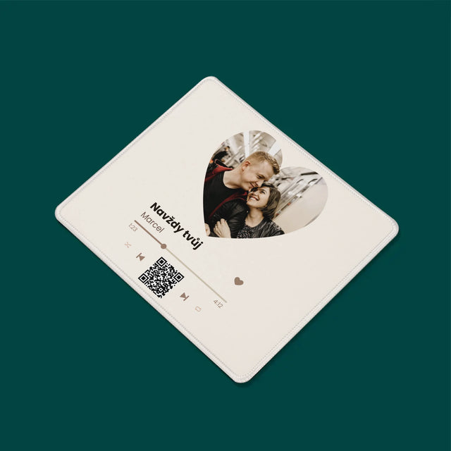 Fotka S Textem: Naše Píseň Na Qr - Podložka Pod Myš
