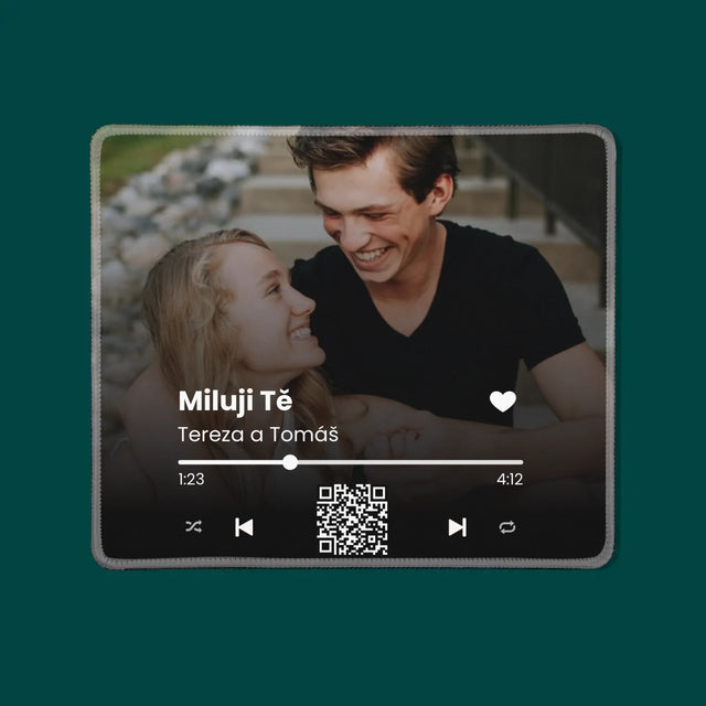 Fotka S Textem: Naše Písnička Na Qr - Podložka Pod Myš