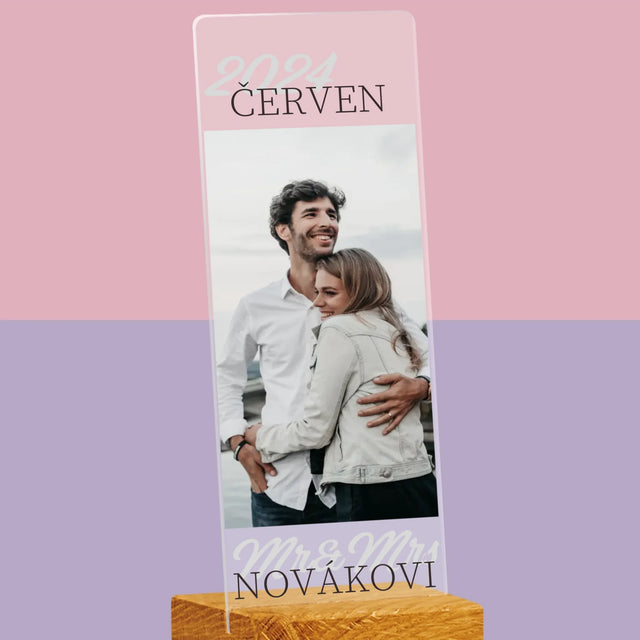 Fotokoláž: Mr&Mrs Datum - Fotografie Na Akrylovém Skle Fotobudka