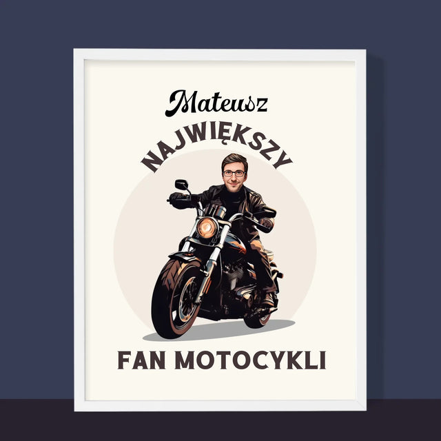 Tvoje Postava: Fanoušek Motocyklů - Tisk V Rámečku