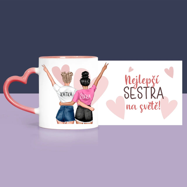 Designér Postav: Nejlepší Sestra Na Světě - Dárková Sada S Hrnkem, Plyšovým Medvídkem A Sladkostmi