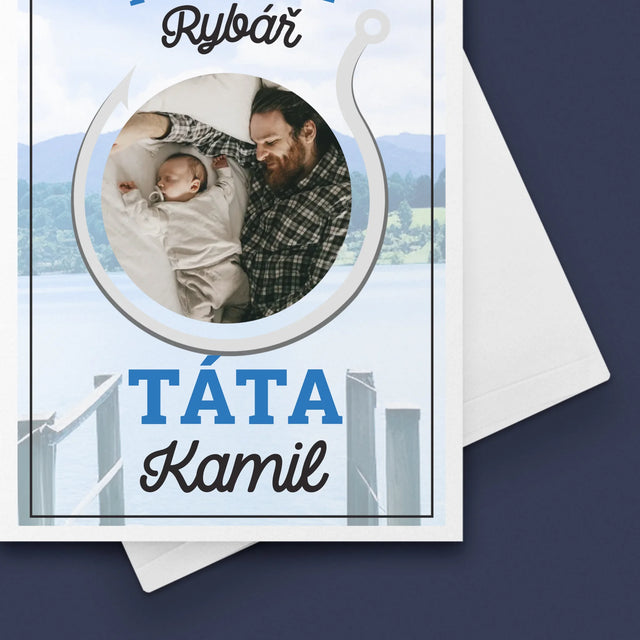 Fotka A Textem: Nejlepší Rybář Táta - Přání