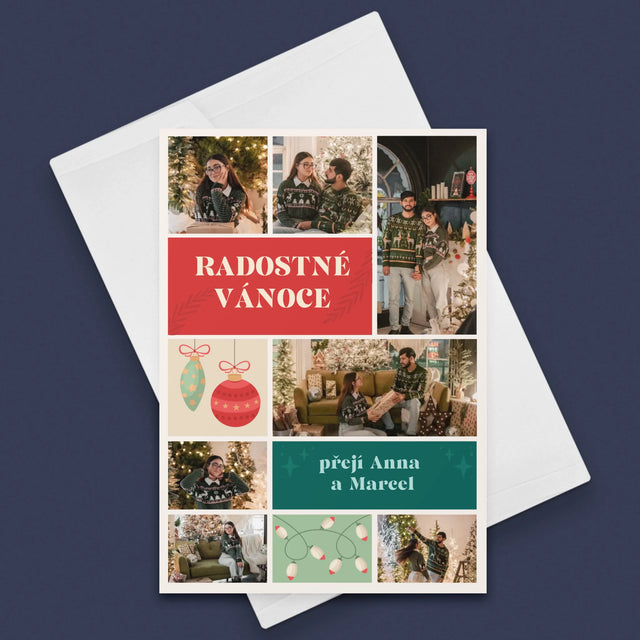 Fotokoláž: Vánoční Fotky - Přání