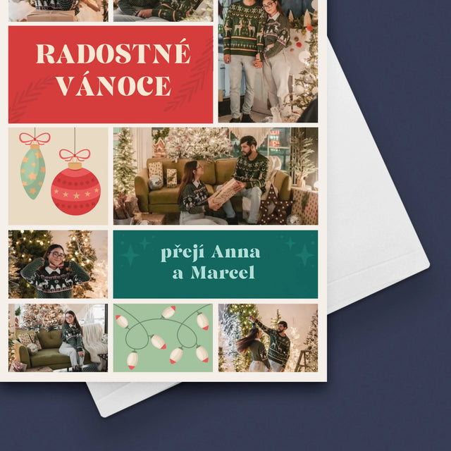 Fotokoláž: Vánoční Fotky - Přání