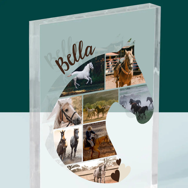 Tvar Z Fotek: Kůň - Akrylový Blok