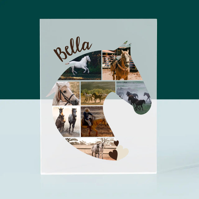 Tvar Z Fotek: Kůň - Akrylový Blok