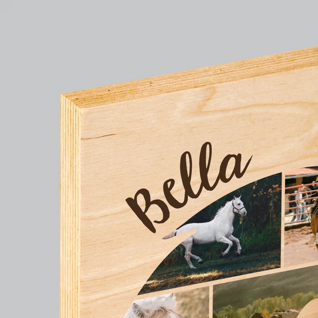 Tvar z fotografií: Kůň - tisk na dřevo | Česká republika