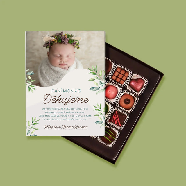 Fotka A Textem: Poděkování Porodní Asistentce - Pralinky