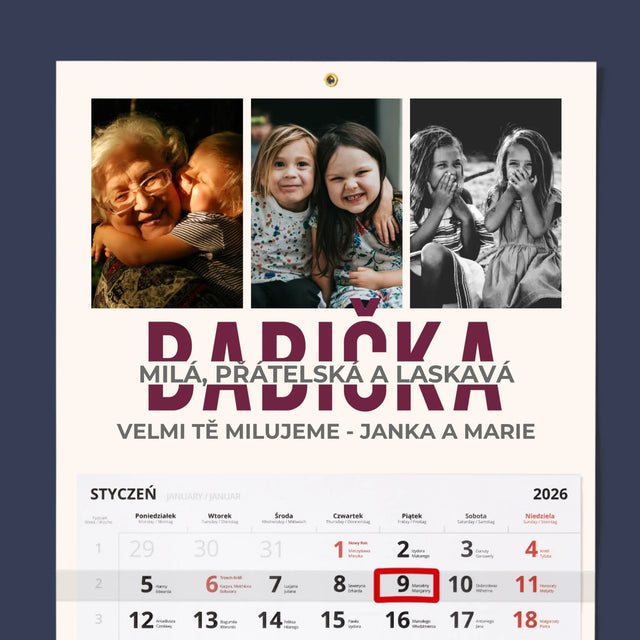 Fotokoláž: Babička - Fotokalendář