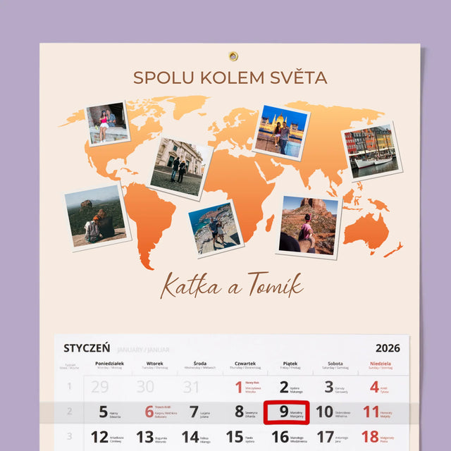 Fotokoláž: Spolu Kolem Světa - Fotokalendář