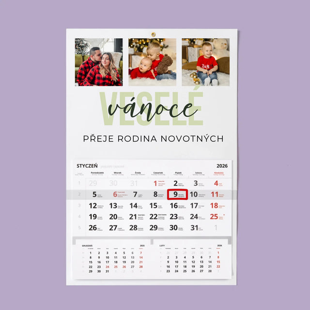 Fotokoláž: Veselé Vánoce - Fotokalendář