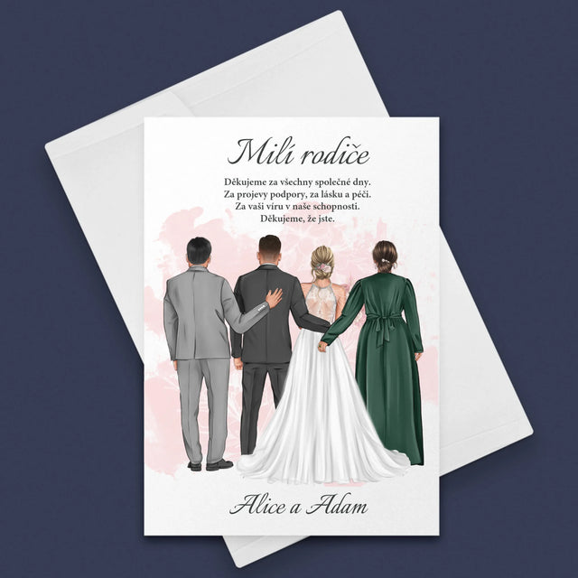 Designér Postav: Milí Rodiče Děkujeme - Přání