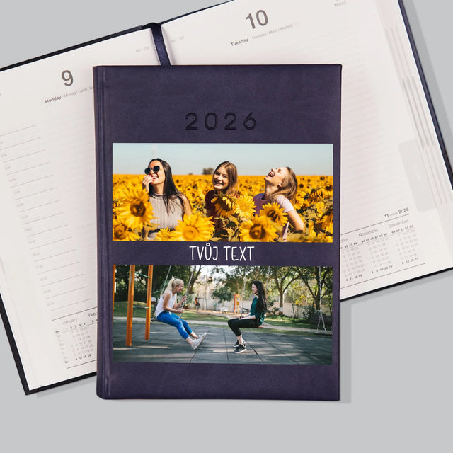 Fotokoláž: 2 Fotky A Nápis - Diář