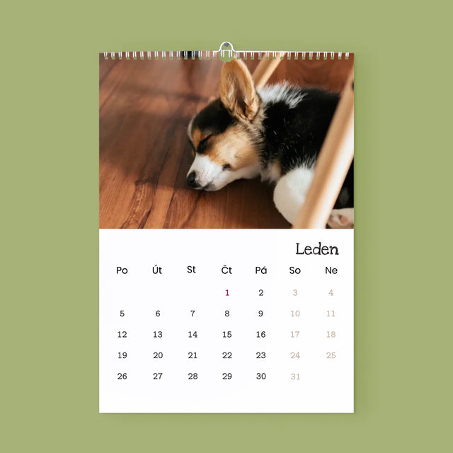 Fotka S Textem: Milovaný Chlupáč - Nástěnný Kalendář