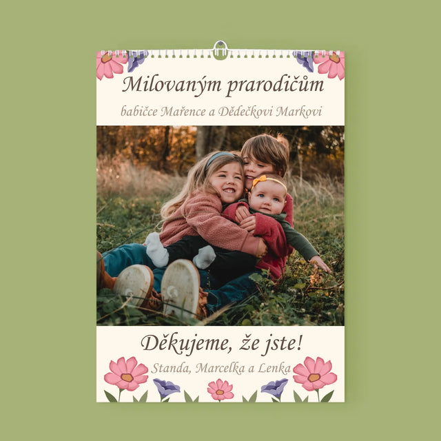 Fotka S Textem: Suvenýr Pro Prarodiče - Nástěnný Kalendář