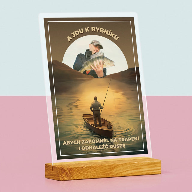 Fotka S Textem: A Jdu K Rybníku - Tisk Na Akrylovém Skle