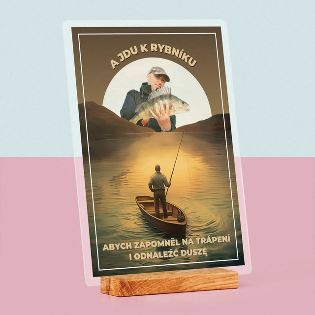 Fotka S Textem: A Jdu K Rybníku - Tisk Na Akrylovém Skle