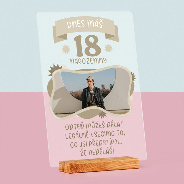 Fotka S Textem: Legální Narozeniny - Tisk Na Akrylovém Skle