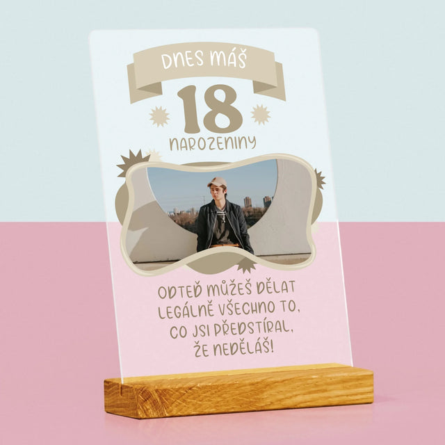 Fotka S Textem: Legální Narozeniny - Tisk Na Akrylovém Skle