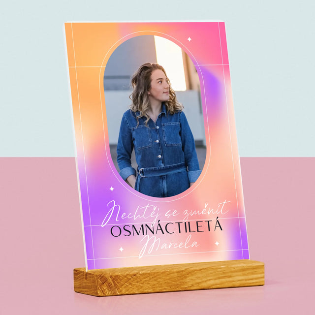 Fotka S Textem: Nechtěj Se Změnit - Tisk Na Akrylovém Skle