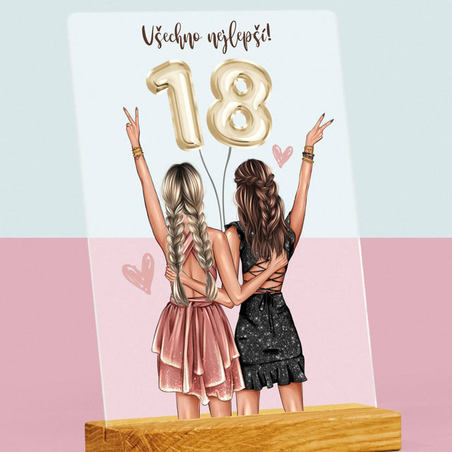 Designér Postav: Přítelkyně Osmnáctiny - Tisk Na Akrylovém Skle