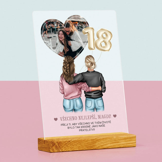 Designér Postav: 18. Narozeniny Přítelkyně - Tisk Na Akrylovém Skle