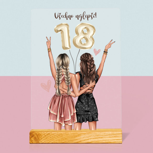 Designér Postav: Přítelkyně Osmnáctiny - Tisk Na Akrylovém Skle