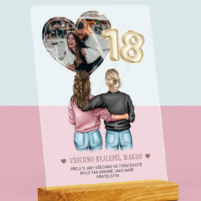 Designér Postav: 18. Narozeniny Přítelkyně - Tisk Na Akrylovém Skle