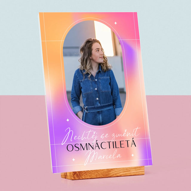 Fotka S Textem: Nechtěj Se Změnit - Tisk Na Akrylovém Skle