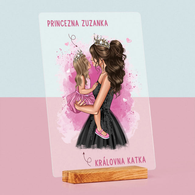 Designér Postav: Maminčina Princezna - Tisk Na Akrylovém Skle