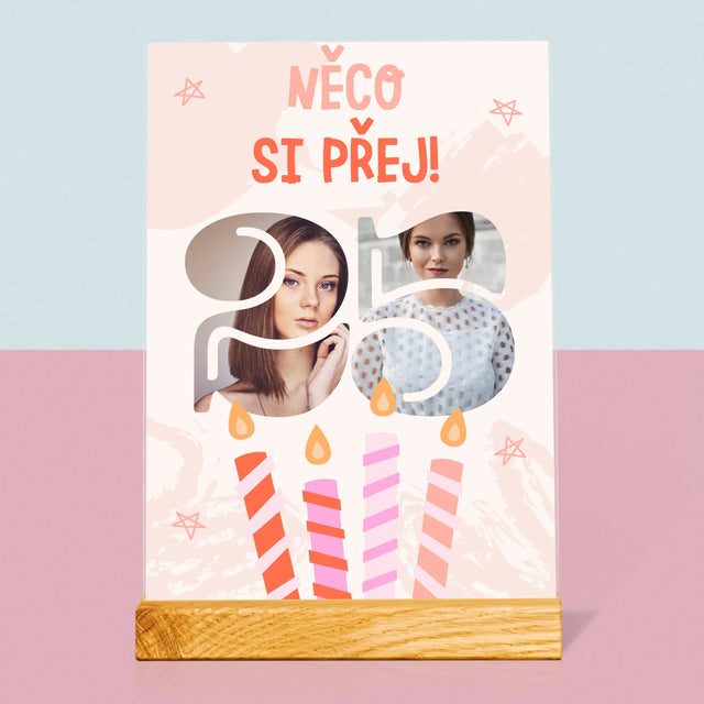 Slovo Z Fotek: Něco Si Přej - Tisk Na Akrylovém Skle