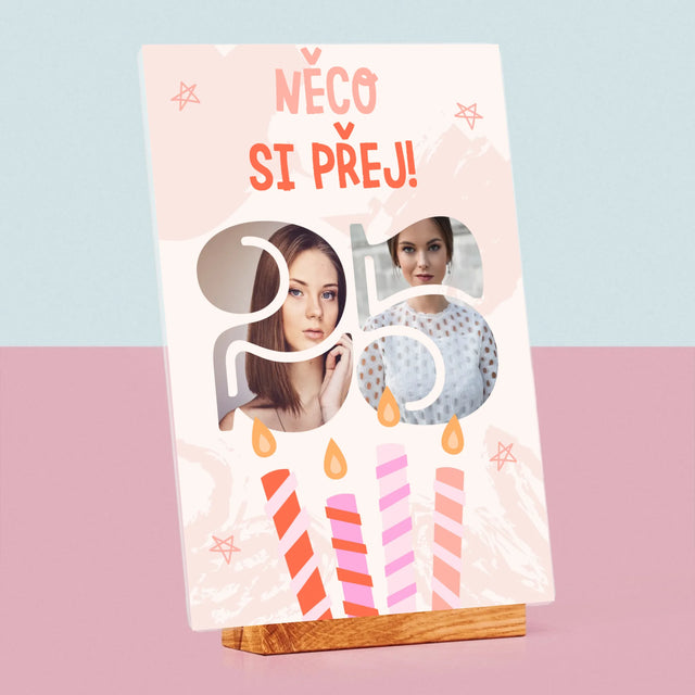 Slovo Z Fotek: Něco Si Přej - Tisk Na Akrylovém Skle