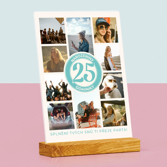 Fotokoláž: 25. Narozeniny - Tisk Na Akrylovém Skle