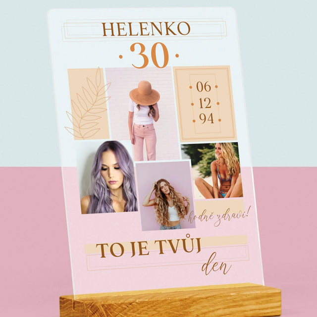 Fotokoláž: To Je Tvůj Den - Tisk Na Akrylovém Skle