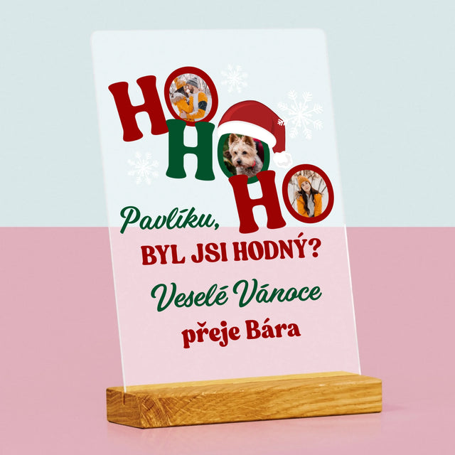 Fotokoláž: Ho Ho Ho - Tisk Na Akrylovém Skle