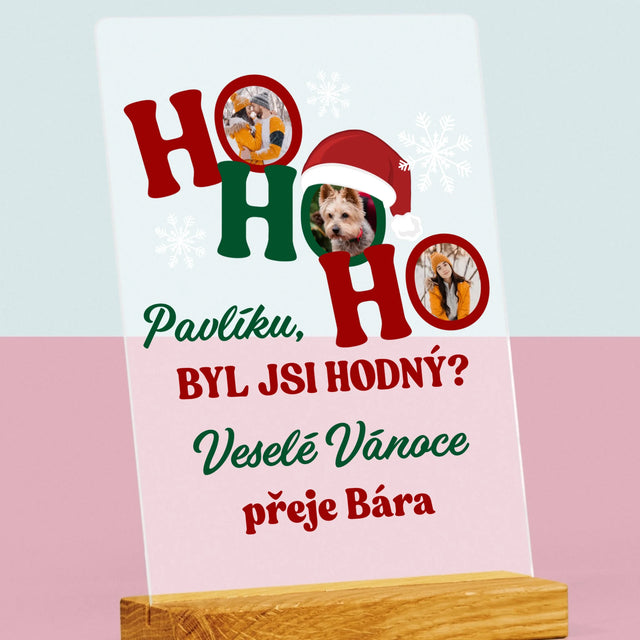 Fotokoláž: Ho Ho Ho - Tisk Na Akrylovém Skle