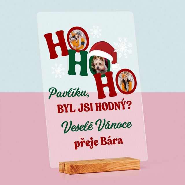 Fotokoláž: Ho Ho Ho - Tisk Na Akrylovém Skle