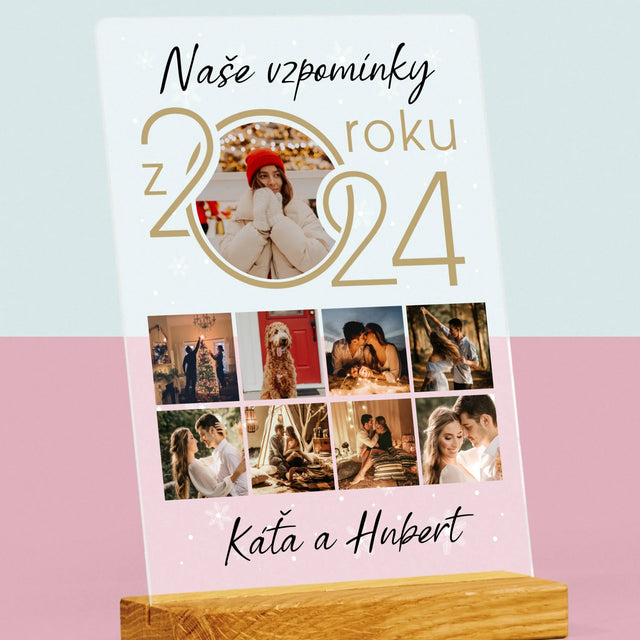 Fotokoláž: Naše Vzpomínky Z Roku - Tisk Na Akrylovém Skle