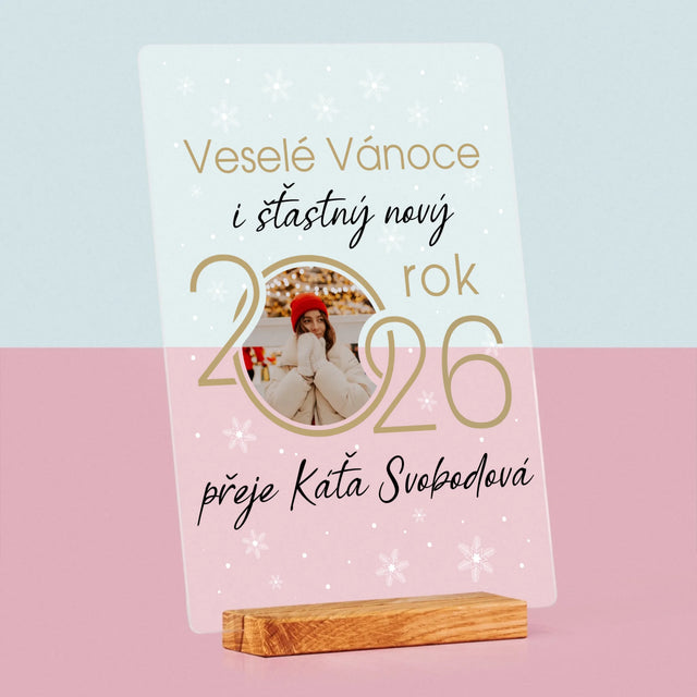 Fotokoláž: Šťastný Nový Rok - Tisk Na Akrylovém Skle