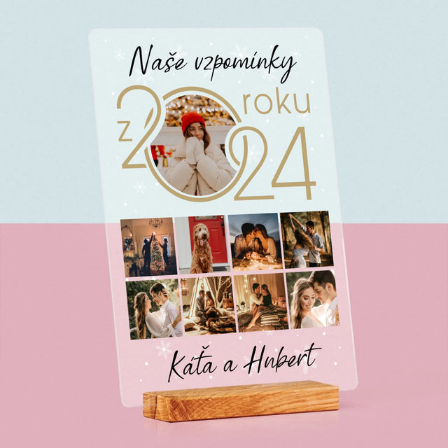 Fotokoláž: Naše Vzpomínky Z Roku - Tisk Na Akrylovém Skle